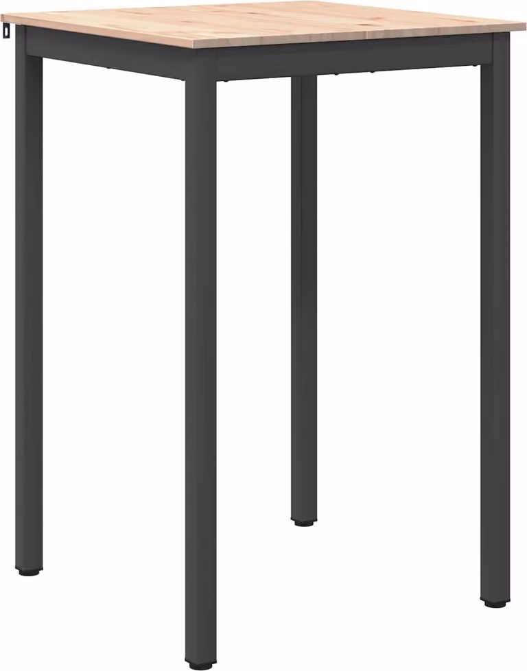 vidaXL Bartafel van massief grenenhout, Natuur, B/D/H: 70 x 70 x 105 cm