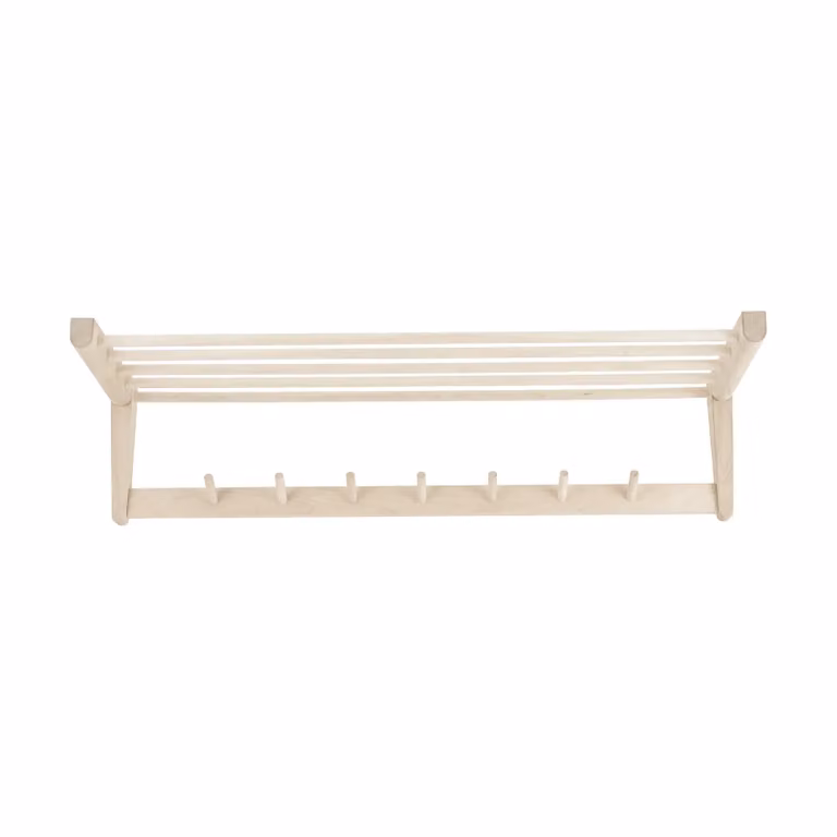 1898 Bäckebo hoedenplank Berken met 7 knoppen voor volwassenen