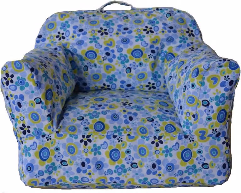 Blauwe Kinder Zitzak Stoel met Afneembare Hoes - Breedte: 70 cm