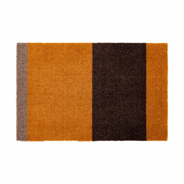 Tica Copenhagen Stripes deurmat horizontaal Dijon-brown-sand, 40 x 60 cm