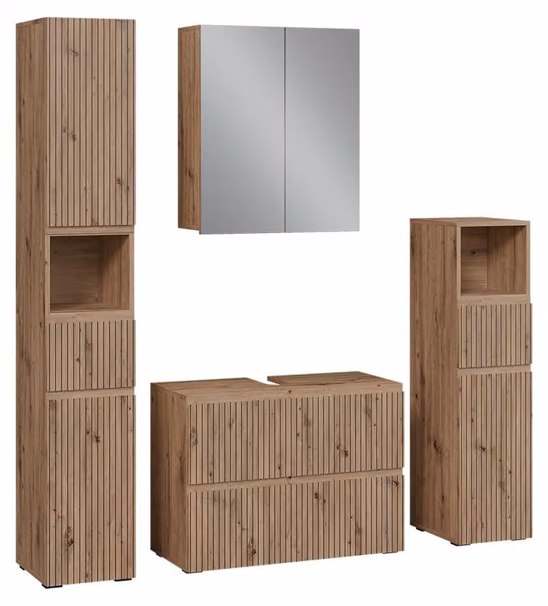 Vicco Badkamermeubelset Takumi Artisanaal eiken, 4-delig