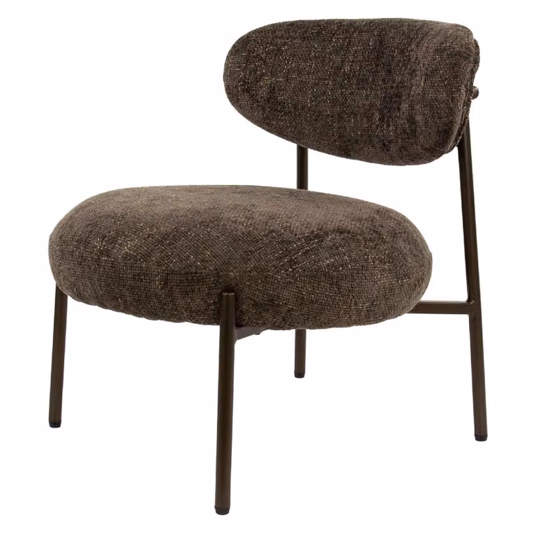 Nest of Nora Vesk Fauteuil - Bruine lounge-relaxstoel met pocketvering