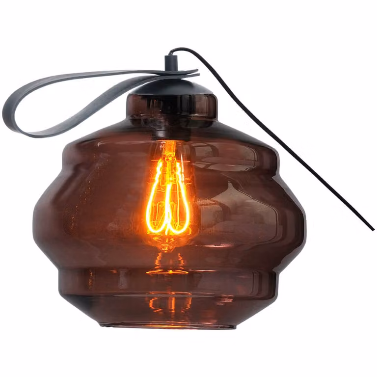 Masterlight Porto II Tafellamp Rood Transparant B: 24 cm, D: 40 cm, H: 24 cm