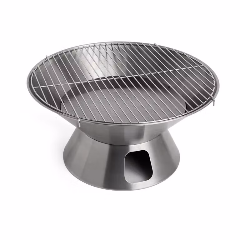 HAY Outdoor Market barbecue van roestvrij staal, zilver, Ø60 cm