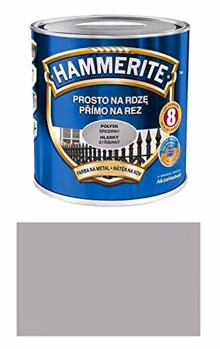 Hammerite Direct roest glad lak, Zilver, 2,5 l