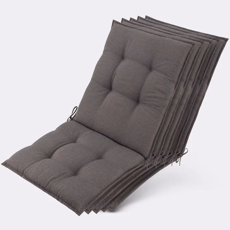 Beautissu set van 5 zonnedekpads Niederlehner editie, taupe, 105 x 50 x 8 cm