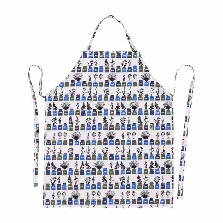 Almedahls Schort voor volwassenen Klein Patroon Blauw