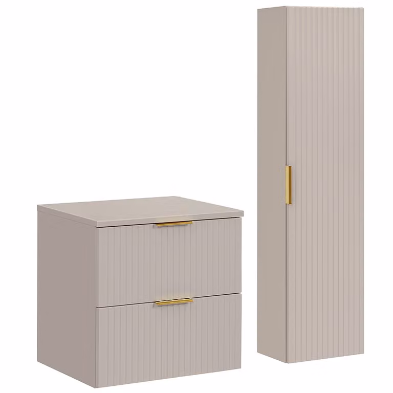 Lomadox Adelaide 2-delige badkamermeubelset in kasjmier, breedte: 60 cm