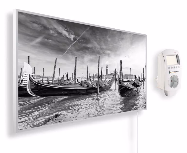 Könighaus Panorama infraroodverwarming 1200W Uitzicht op Venetië met thermostaat