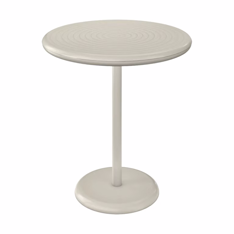 Tom Dixon Groove cafétafel rond - Putty - Ø 70 cm