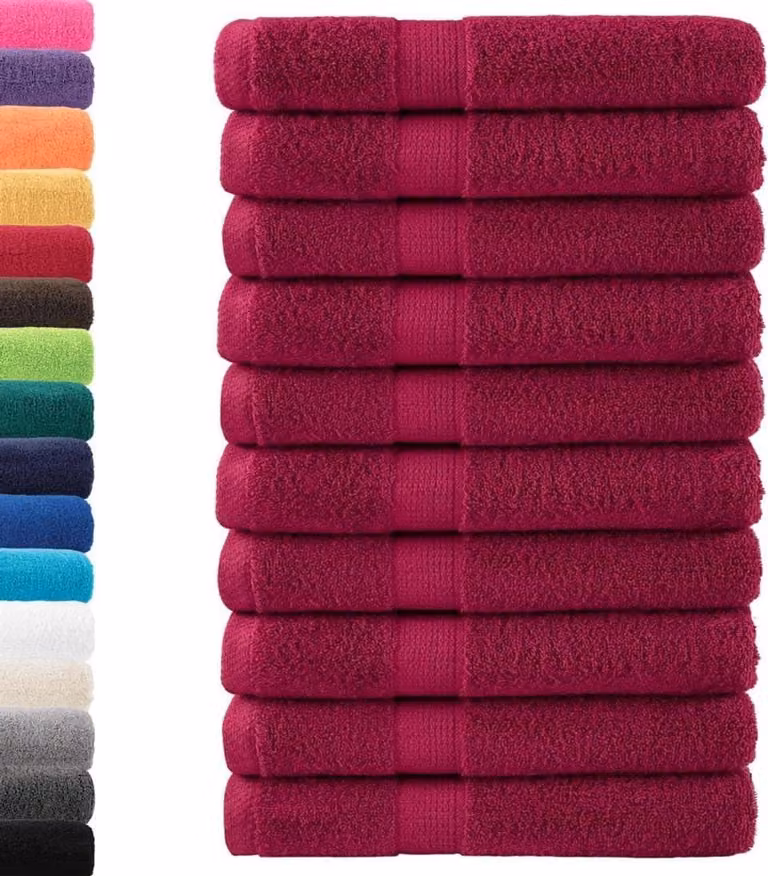 Bordeauxrode Hamam handdoek en strandlaken van 100% ringgesponnen katoen - 100 x 200 cm