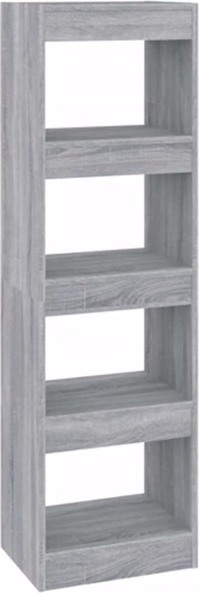 vidaXL Boekenkast en Kamerscherm - Grijs Sonoma Eiken - B: 40 cm, D: 30 cm, H: 135 cm