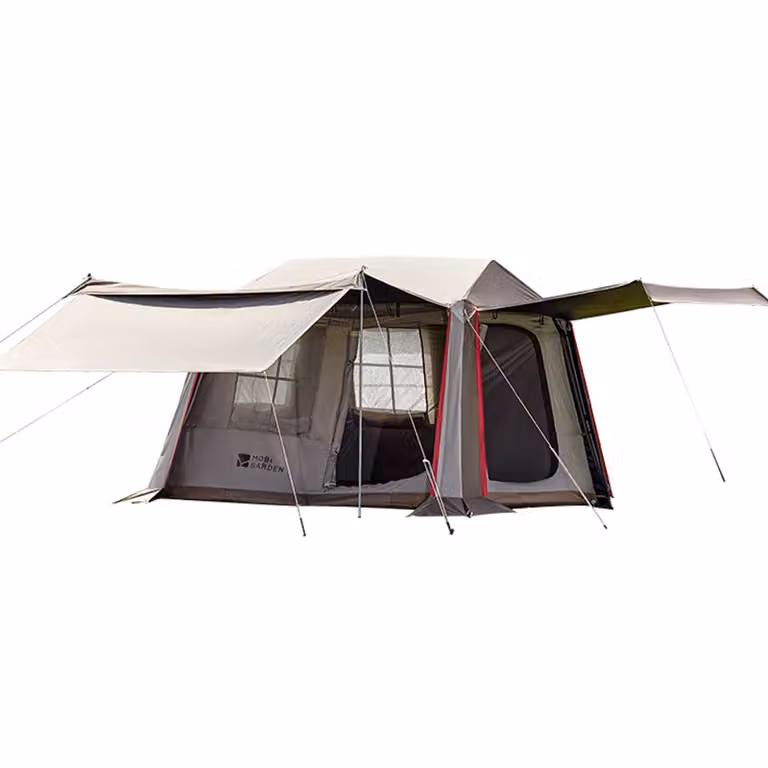 Mobi Garden Holiday Mountain Lodge 5,9 automatische snel op te zetten tent met zeil, Bruin