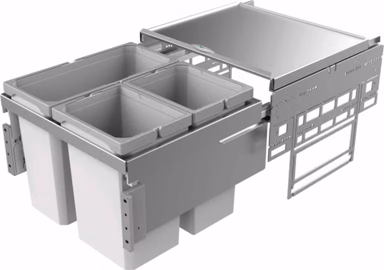 Naber Cox Base 1T 500-3 Afvalcontainer, lichtgrijs, Hoogte: 360 mm