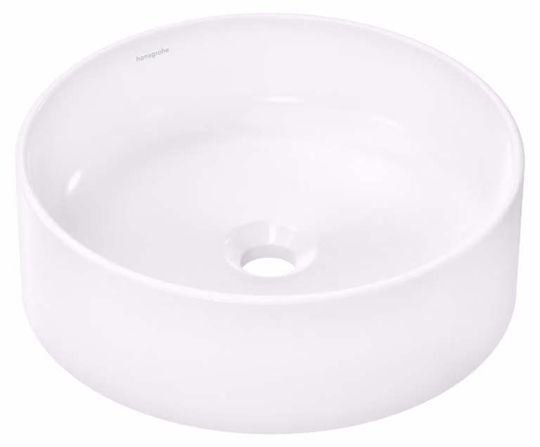 Hansgrohe Xuniva S wastafel met opzetstuk, diameter 40 cm, zonder kraangat en zonder overloop, met SmartClean