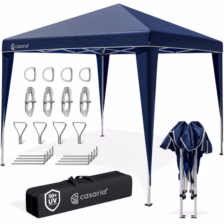 Casaria Paviljoen Capri, opklapbaar, blauw, 3 x 3 meter
