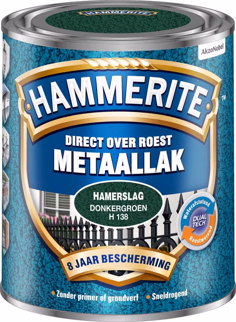 Hammerite Metaallak Hamerslag - Donkergroen - 750 ml