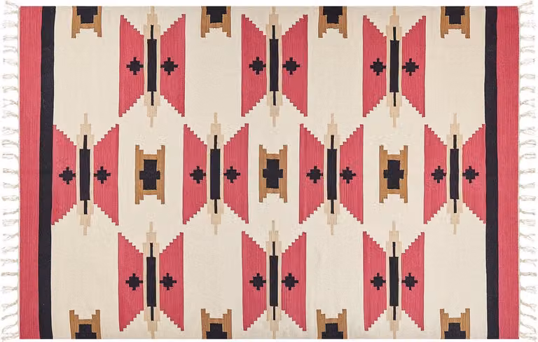 Beliani Kilim Vloerkleed - Modern - Meerkleurig - Katoen - Rechthoekig