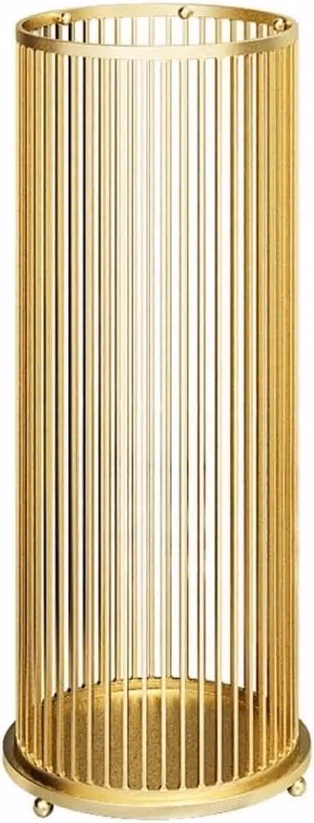 Zwarte metalen paraplustandaard als opbergrek voor je entree, 24 x 58 cm