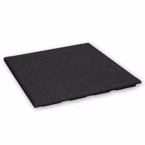 Rubber tegels 25 mm - 1 m2 (4 tegels van 50 x 50 cm) - Zwart
