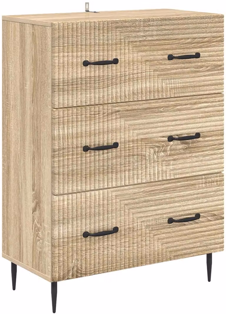 vidaXL Ladekast Sonoma Eiken Vintage B/D/H: 66 x 34,5 x 89,5 cm