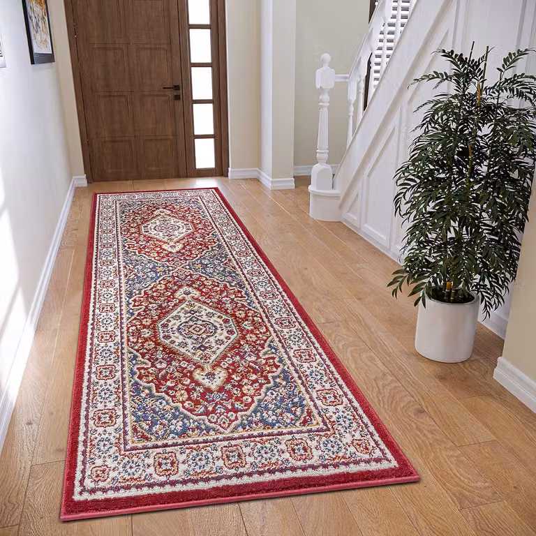 home24 Oosters vloerkleed Mochi rood B: 80 cm, L: 240 cm