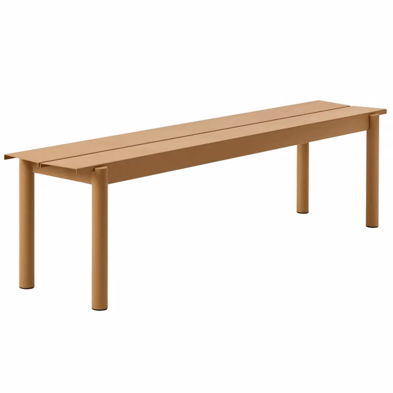 Muuto Linear Steel bank Burnt orange 170 x 34 cm