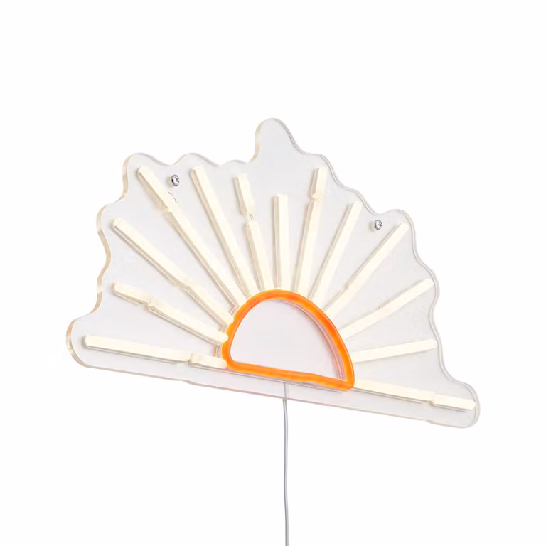 Qazqa Sunset Neon wandlamp met LED in warm wit en oranje