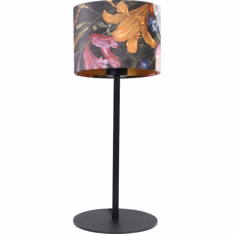 Masterlight Tafellamp Venus II met velours lampenkap, zwart, B/D/H: 20 x 55 x 20 cm