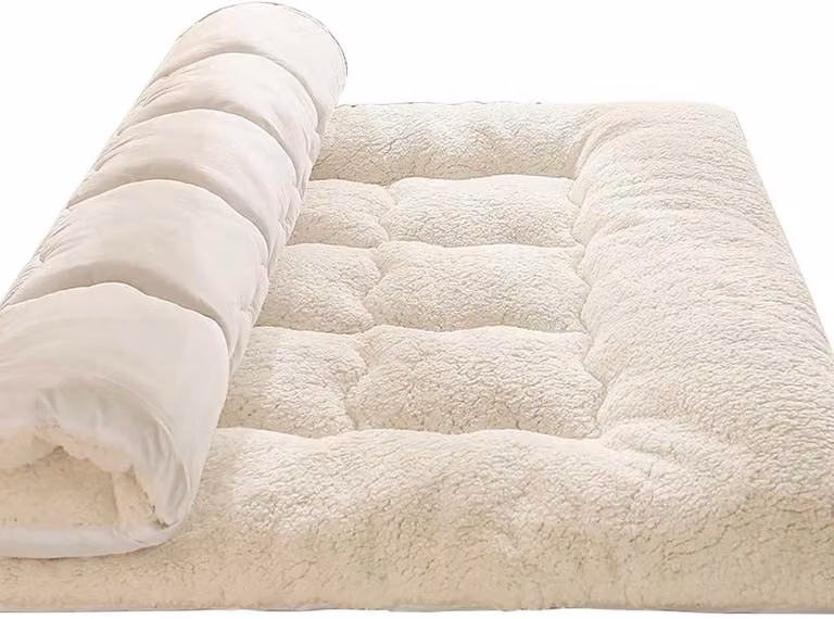 Grijs Futon Vloermatras met Omkeerbaar Ontwerp, 8 cm dik
