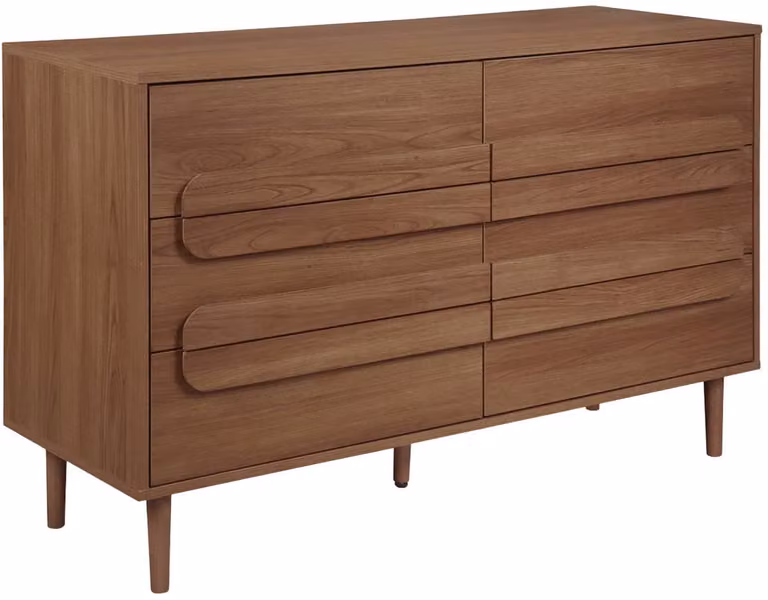 Sweekeet Juliana Vintage Ladekast met 6 Lades in Houtdecor, Breedte: 120 cm