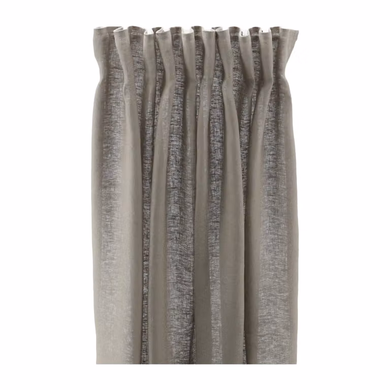 Scandi Living Tranquility gordijn met multiband, Zand, 139 x 250 cm