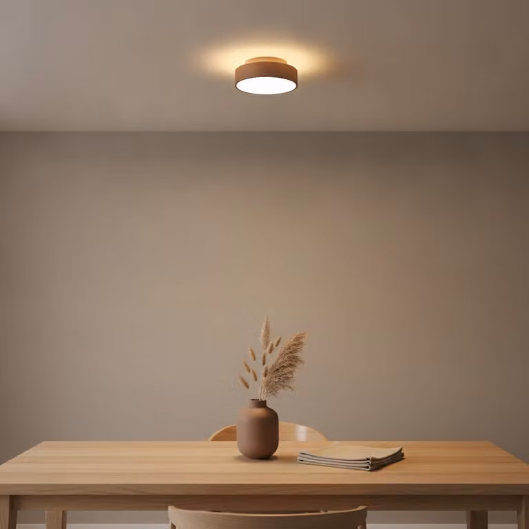 Artdelight Plafondlamp Chicago, Brons Geborsteld, Diameter: 15 cm
