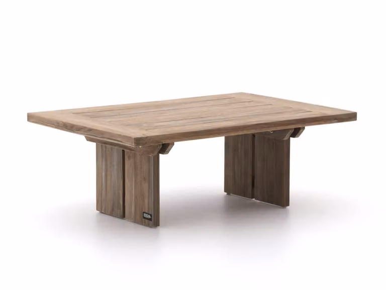 ROUGH Furniture Loungetafel ROUGH van Teakhout, Rechthoekig, Bruin/Grijs, B: 120 cm, D: 80 cm