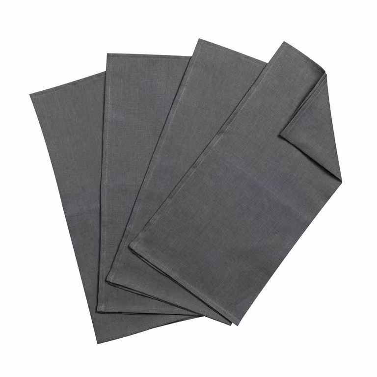 Scandi Living Clean servetten 4-pack charcoal 45 x 45 cm