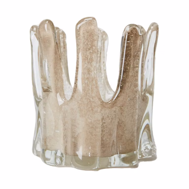 Olsson & Jensen Helix waxinelichtjeshouder Taupe Ø14 cm