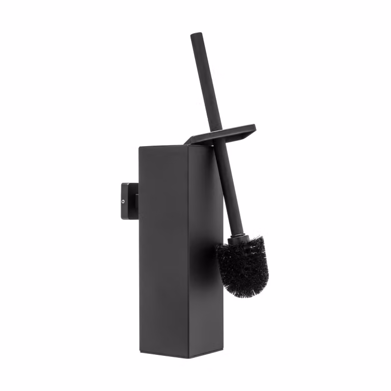 XIVADA Toiletborsterhouder Cira - Vierkant - Rvs - Zwart