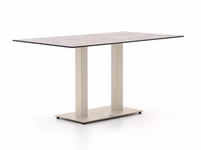 Forza Furniture Tuineettafel Forza - Rechthoekig - Grijs - Aluminium en Kunststof