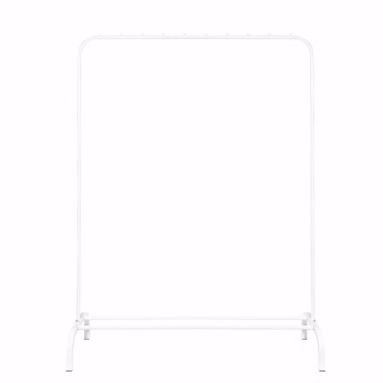 QUVIO Kledingrek met schoenenopbergruimte - Wit - B: 40 cm, D: 110 cm, H: 150 cm