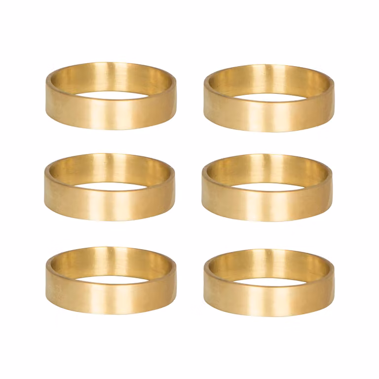 Broste Copenhagen Ring servetringen 6-pack mat messing