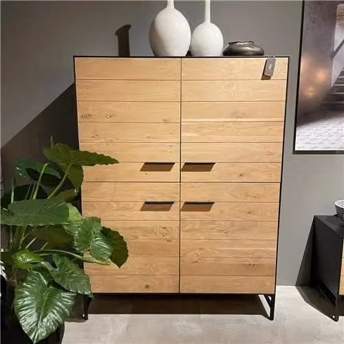 Tower Living Opbergkast Lido 4 deurs - Bruin - B: 120 cm, D: 45 cm, H: 160 cm