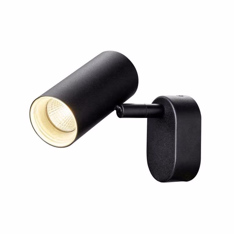 SLV Noblo Opbouwspot Zwart Aluminium Enkel Instelbaar