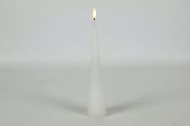 Countryfield Ledkaars Kegel Lyon Wit D: 5 cm, H: 29 cm