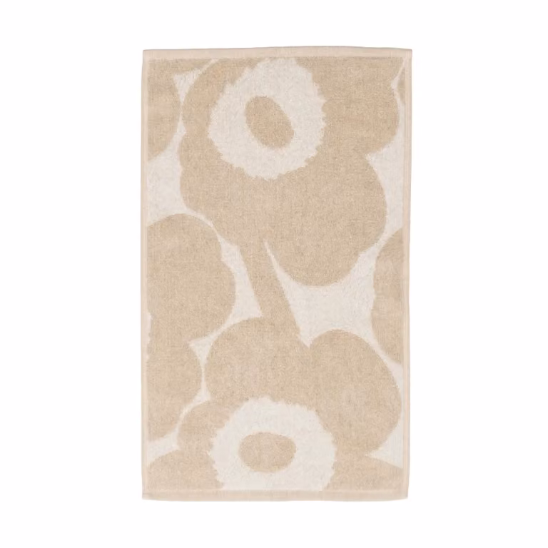 Marimekko Unikko gastenhanddoek Off white linnen B: 50 cm, D: 30 cm