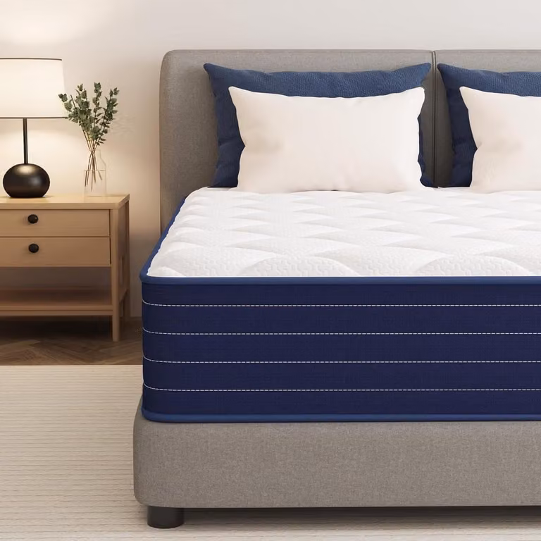 Comfortabel matras topper met blauw gel-schuim, B/D/H: 200 x 140 x 20 cm