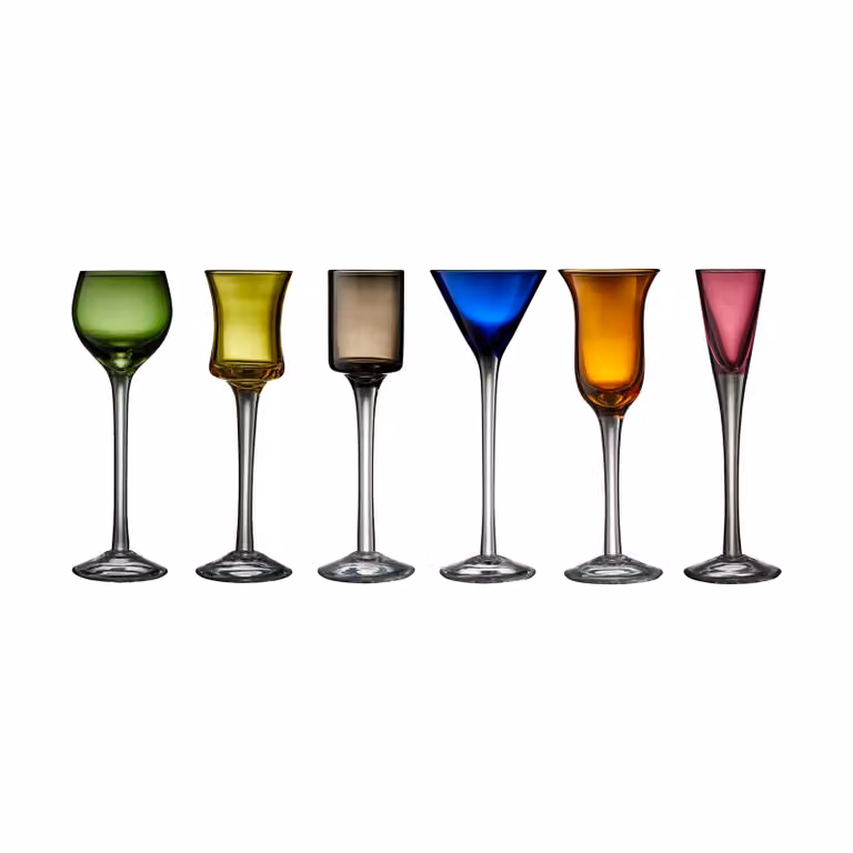Lyngby Glas borrelglas 2,5-5 cl 6-delig Mix