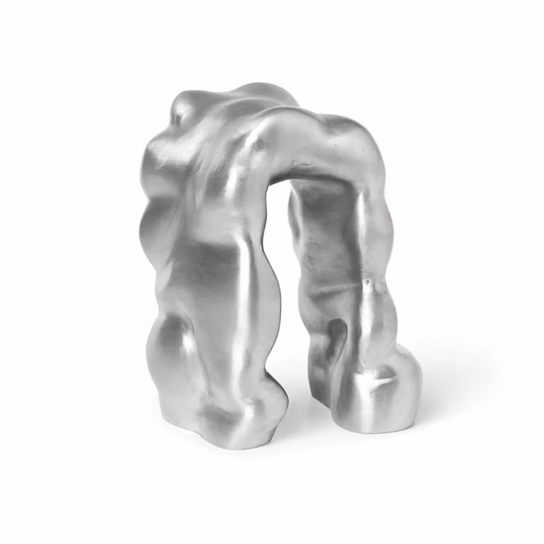 Ferm Living Morf abstract sculptuur zilver aluminium