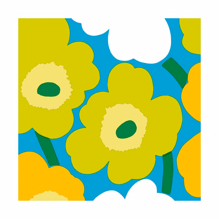 Marimekko Unikko servet 20-pack Blue-Green 33 x 33 cm