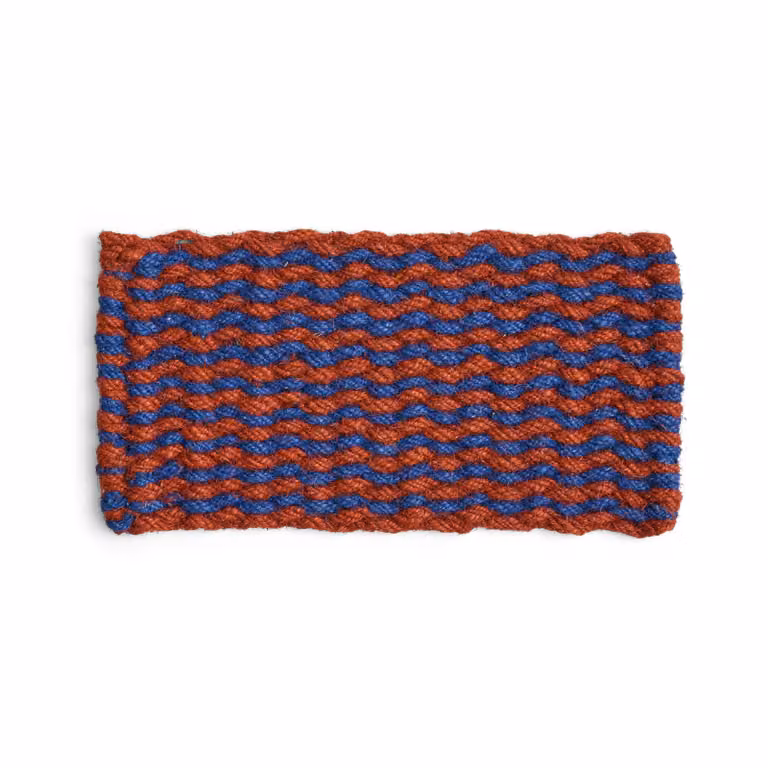 HAY Coco Stripe Wave deurmat met strepen in brown-navy