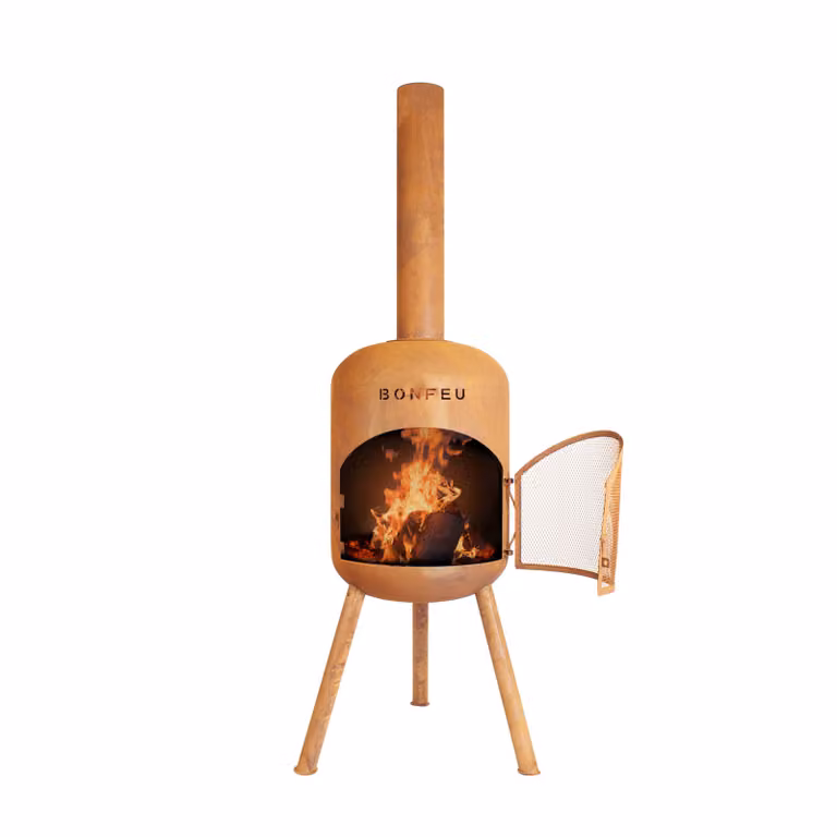 BonFeu BONBONO tuinkachel van Cortenstaal, Ø 45 cm x H 165 cm
